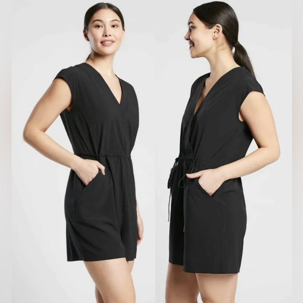 Athleta Marlow Romper Black Medium NWT